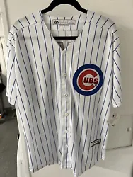 NWT! Show your love for the Chicago Cubs with this Majestic Cool Base Jersey. Perfect for baseball enthusiasts, it...