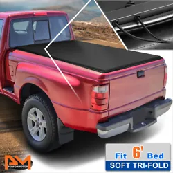 93-04 Ford Ranger with 6 Flareside Bed. {Product Type} Soft Tri-Fold Tonneau Cover (No Drilling Required). 1 X Tri-Fold...