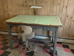 Vintage Hamilton Drafting Table and Chair (Tools Included).