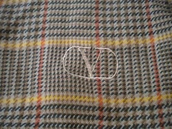 Valentino  one of italys best ,great  burberry color scarf  .......  sharp  long   5 feet 9 inches  with...