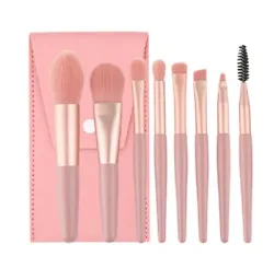 The mini portable makeup brush set adopts high-quality synthetic fiber hair, dense and soft to your skin, do not shed,...