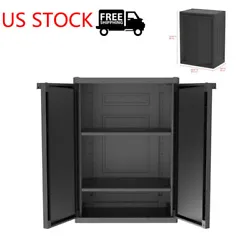 This Hyper Tough 2-shelf black plastic garage cabinet is a great solution for all your storage needs. This cabinet is...