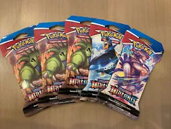 Pokemon TCG Sword & Shield Battle Styles - LOT OF 5 BOOSTER PACKS NEW SEALED. Condition is 