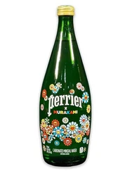 Takashi Murakami X Perrier GLASS Bottle (750mL) LIMITED EDITION Artist Series. Shipped with USPS Priority Mail.