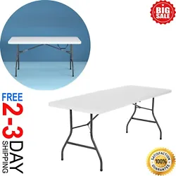 This Cosco 6 Centerfold Folding Table in white caters to any occasion. Set more than one side by side for large scale...