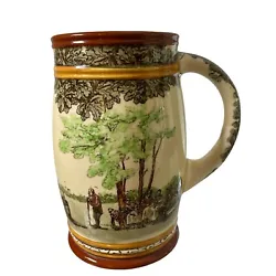 Antique Royal Doulton Village Fete Porcelain Mug Stein Tankard Earth Tones RARE. This mug is a rare find in this...