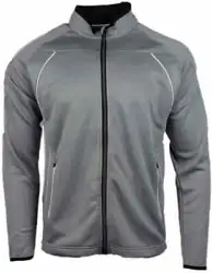 Piped Layering Full Zip Jacket. Page And Tuttle Logo Transfer On Center Back Neck. Occasion: Casual. Color: Grey. Two...