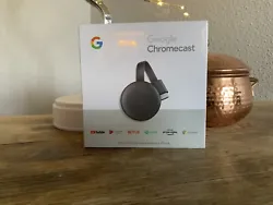 GOOGLE CHROMECAST (GA00439-LA) - CHARCOAL 3RD GEN Spanish Language Packaging. Brand new in shrink-wrapped box with...