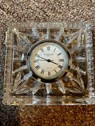 I am selling this Waterford crystal desk clock. Needs a new battery.