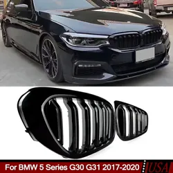 Fit for BMW G30 G31 G38 5 Series 2017-2019. Color: Gloss Black+Double Line. Installation Position: Front,Left,Right....