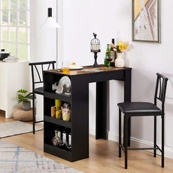 The tabletop of this bar counter is waterproof, wear-resistant, and high-temperature resistant. Elegant design: It...