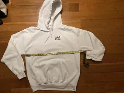 Jean-Michel Basquiat Hoodie Mens Size Small NYC Pop Art Hooded Sweatshirt White.