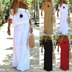 Style:Trapeze & Swing, Maxi dress, Sundress. Dress Length:Long, Maxi,Full length, Ankle length. Sleeve Type:Short...