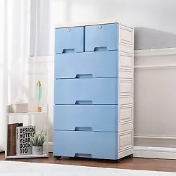  6 Drawer Plastic Dresser Storage Tower Closet Organizer Unit Home Office Bedroom Size:overall Dimension:19.7