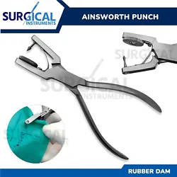 Forged from corrosion-resistant surgical stainless steel. The Ainsworth Rubber Dam Punch is user friendly and easy to...