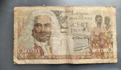 Colonies Françaises Billet de 100 Francs Bourdonnais.  Celui de la photo.