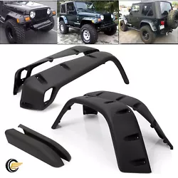 For 1997-2006 Jeep Wrangler TJ models. Rubber edge trim is to prevent scratching by minimizing friction between fender...