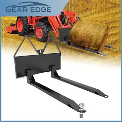 Featuring a universal skid steer style quick tach, this heavy-duty pallet forks can be easily attached to your tractors...