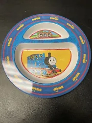 Thomas the Train Tank Engine Dinnerware Melamine Plastic Plate Divided. In good condition!