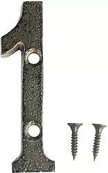 Rustic Style Mounting Pieces Included. The silver color of the house number makes it look nice on both professional and...