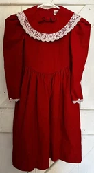 Absolutely beautiful Ruth of Carolina Vintage Red Corduroy Victorian Dress - Sz 7 Like new condition, stored in a cedar...