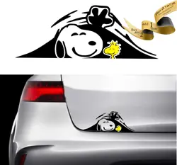 Colors: Black Snoopy Decal for Light Cars, or White Snoopy Decal for Dark Cars. 1 x SNOOPY PEEK Decal - No Background,...