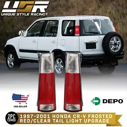 (Nice and Clean Clear Design - This Gives Your CRV A New Look Instead of The Red & Amber Color. x2 Rear Tail Light...