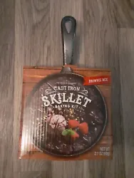 The Modern Gourmet Cast Iron Mini Skillet Baking Kit w/ Brownie Mix Ingredients.
