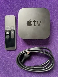Works perfectly, includes remote and new power cable.