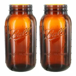 Traditional mason jars are upgraded amber color to effectively block 99% of damaging UV rays. BPA free jar. Wide mouth....