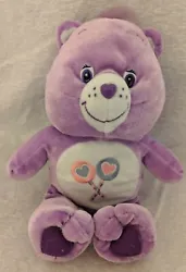 Care Bear Share Bear 2002 Stuffed Plush Toy Purple 11” . Condition is Used. Shipped with USPS First Class. Gently...