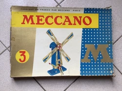 MECCANO ANCIEN BOITE 3 série M années 1960 ancien vintage. Ancien jeu meccano, il est d’occasion incomplet mais...