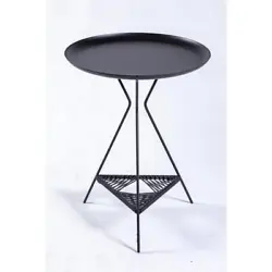 Beautiful black handcrafted Acapulco styled Quitapon coffee and outdoor table perfect for outdoors and indoors.