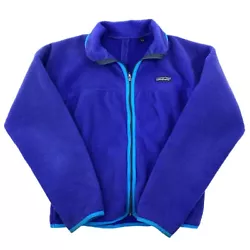 Vintage PATAGONIA Jacket Blue Purple Full Zip Jacket Coat Sz 9/10 Youth 90s. Good used condition Measurements: Length-...