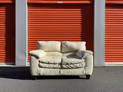 White Leather Sofa in great shape waiting to be in your household. It has some minor scratches but not a big deal!...