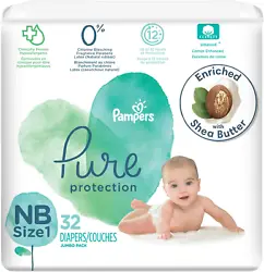 Pampers Pure Newbnorn 32 Count. Pampers reassuring Wetness Indicator lets you know when your baby might need a change....