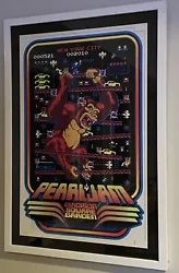*Grail Alert*Pearl Jam Donkey Kong Concert Poster Ames Bros, NYC 2010 that has been professionally framed since...