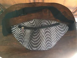 Black With Shiny Silver Swirl Fanny Pack Bag Waist Band Retro 80’s 90’s Y2K. Pictures don’t do justice! Difficult...