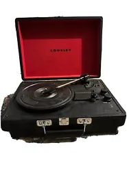 Crosley Cruiser Premier Vinyl Record Player Speakers Black Turntable Bluetooth.