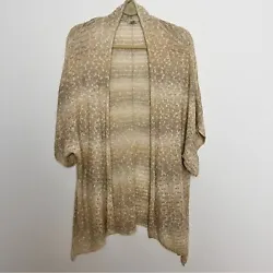 Good Pre-Owned ConditionOpen KnitOpen Cardigan Poncho StyleBrown, Tan, Gray OmbreSize SmallMeasurements Approximate As...