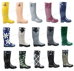 Low Heel Mid-Calf Rain Snow Boots. Circumference: approx. Size 11, sole length approx. Size 10, sole length approx....