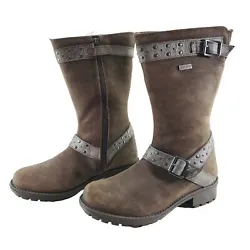 Naturino size 34, never worn, new condition without tags or box. Rain Step girls boots, rustic leather with studded...