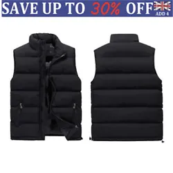 Practical and fashionable: stand collar and chin guard, side zipper pockets and inner pockets, down vest also has many...