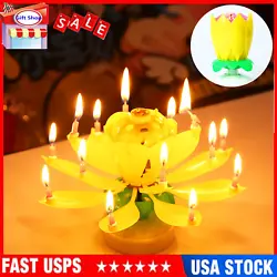 The flower buds automatically open, and the candle slowly opens like a grand lotus. After blowing out the candle, open...