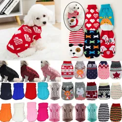 1pc pet clothes. Color:As the picture shown. Size:4,6,8,10,12,14,16. Material:Acrylic yarn.