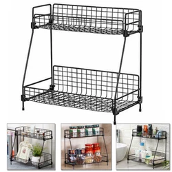 2-Tier Bathroom Kitchen Countertop Organizer Rack Storage Holder Container Shelf. 2-Tier Wire Basket Countertop Shelf....