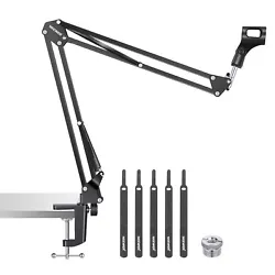 Neewer Microphone Arm Stand, Suspension Boom Scissor Mic Arm Stand with 3/8” to 5/8” Screw and Cable Ties...
