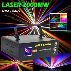 LASER RVB D’ANIMATION AVEC DMX ET ILDA 2000MWSCAN2000RGB. Laser de classe 3B. Laser diode Rouge: 500mW 638nm + Vert :...