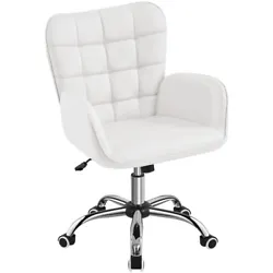 【Optimized Comfort】This computer desk chair boasts a broad, wing-side backrest, a deep foam-padded seat and curved...