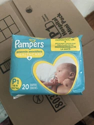 1 Packs Of 20 Pampers Swaddlers Disposable Diapers *Preemie, Newborn, P1.